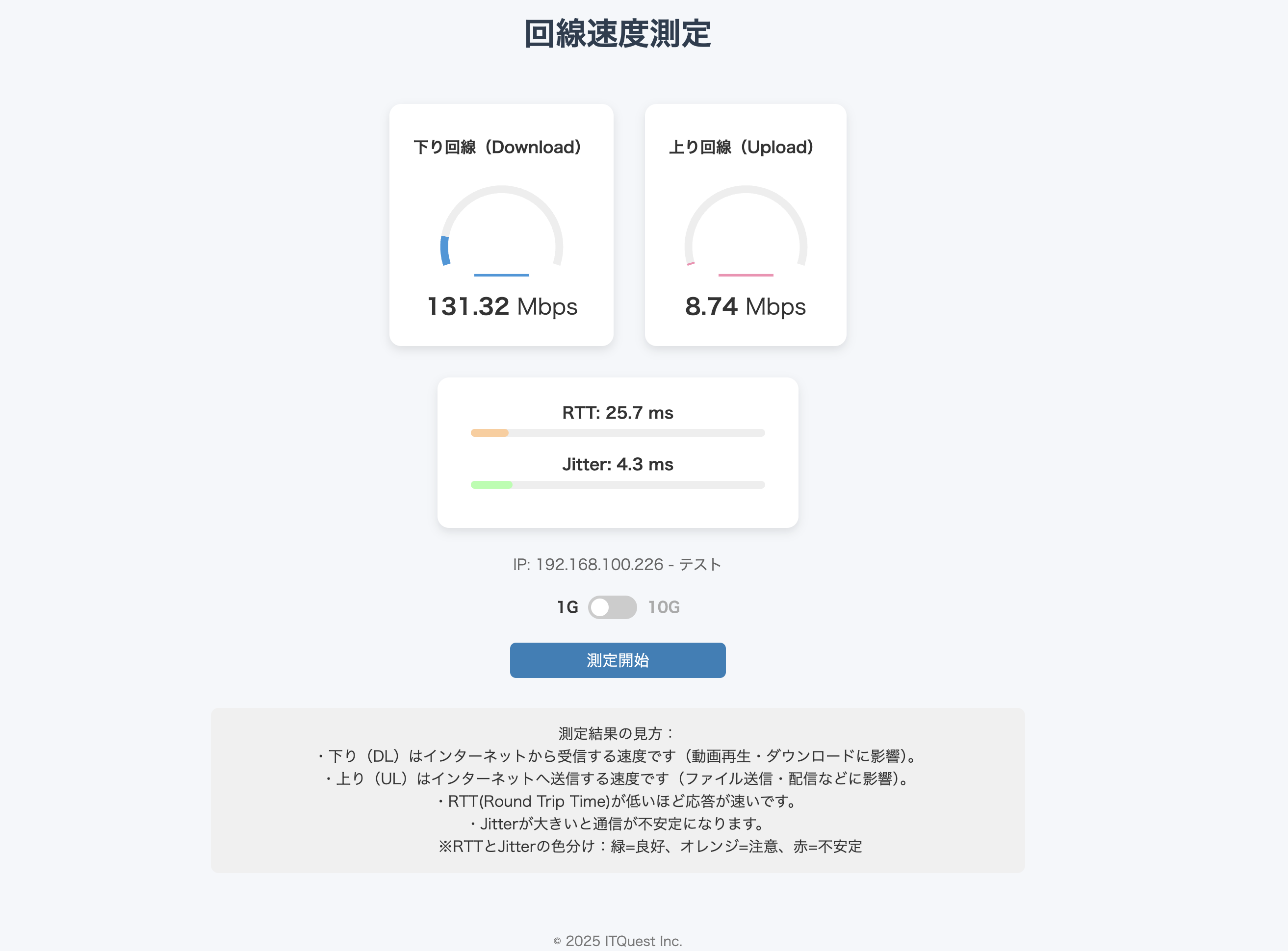 速度測定画面イメージ1