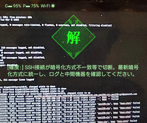 Rokid AI Glassに解析結果の要約を表示したイメージ